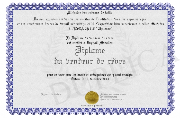 diplome vendeur